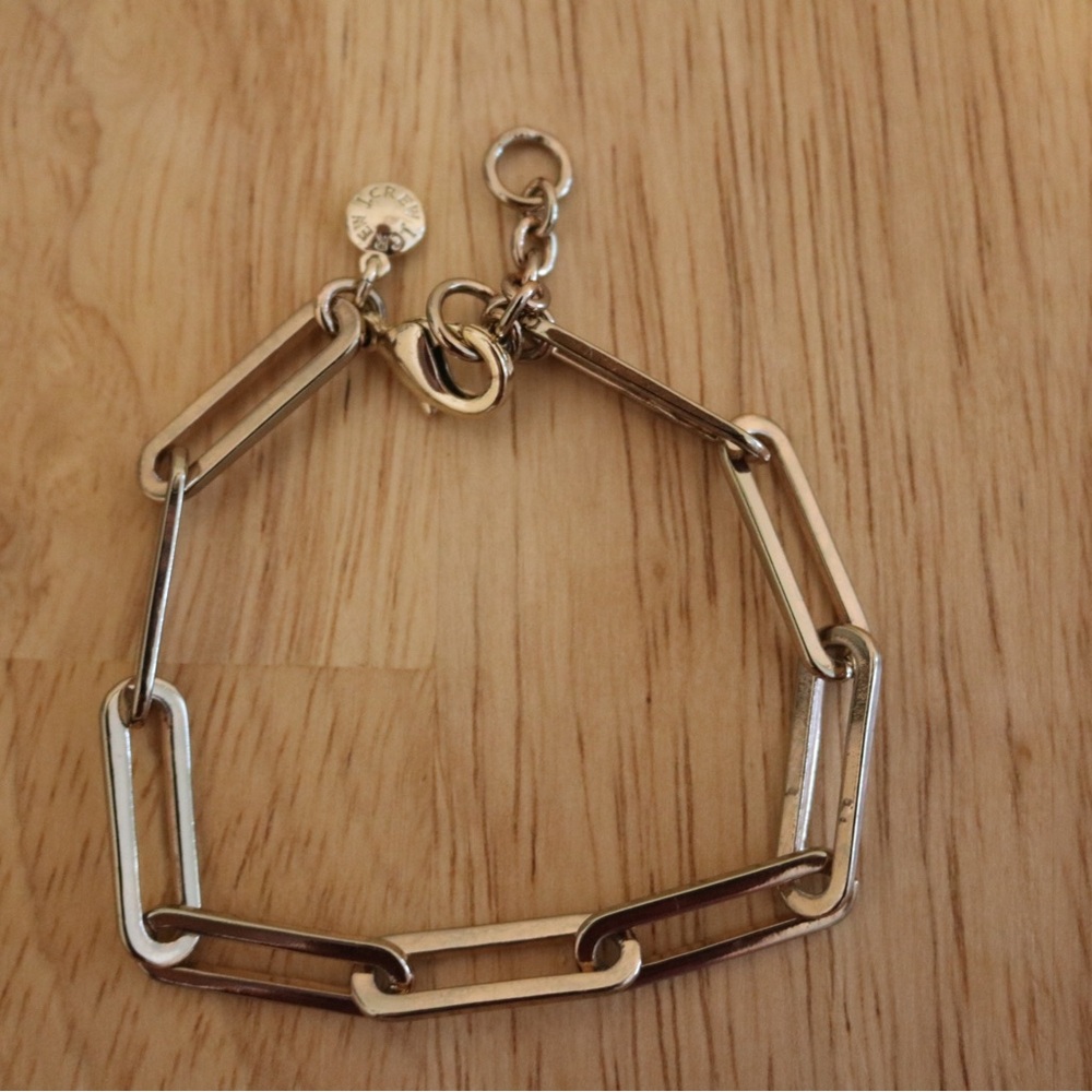 J. Crew Gold Paperclip Chain Bracalet